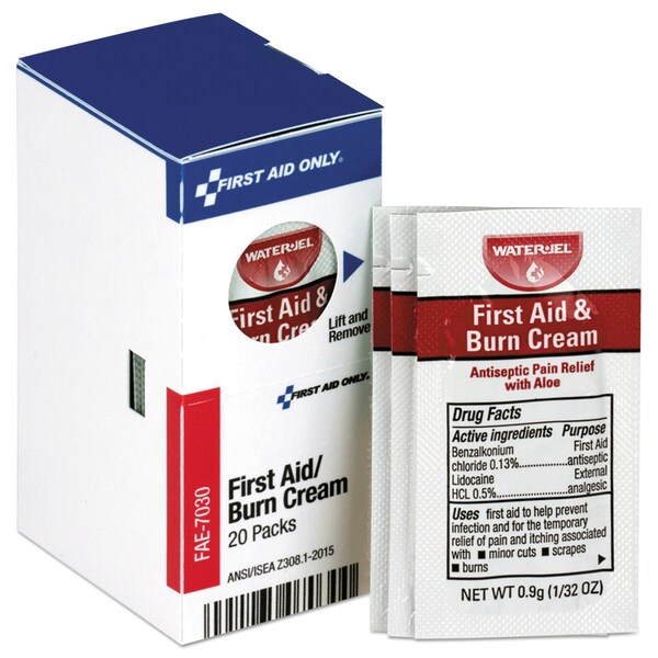 First Aid Only Refill for SmartCompliance Cabinet, Burn Cream, 0.9g Packets, PK20 FAE-7030 - main